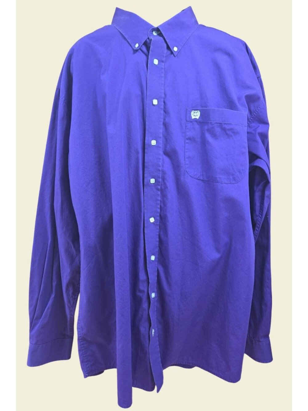 Cinch Mens Purple Button-Down Western Shirt 3XL